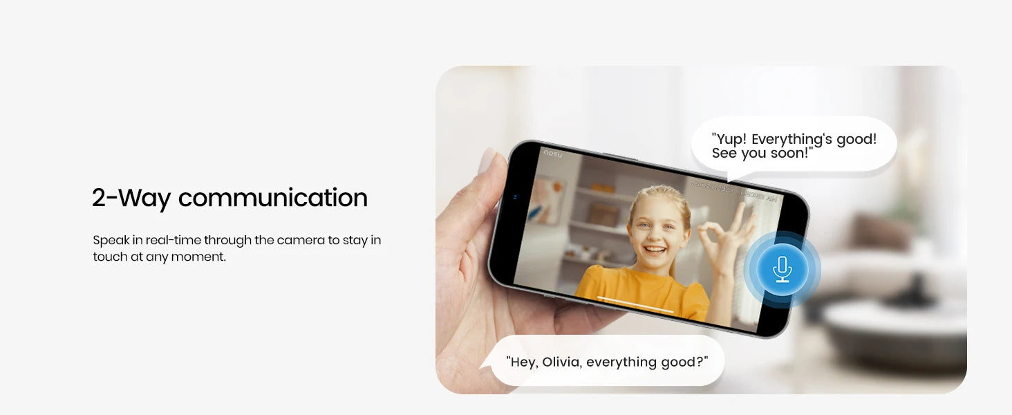 AOSU 3MP Solar Powered Home Security Camera Kit - 2pk