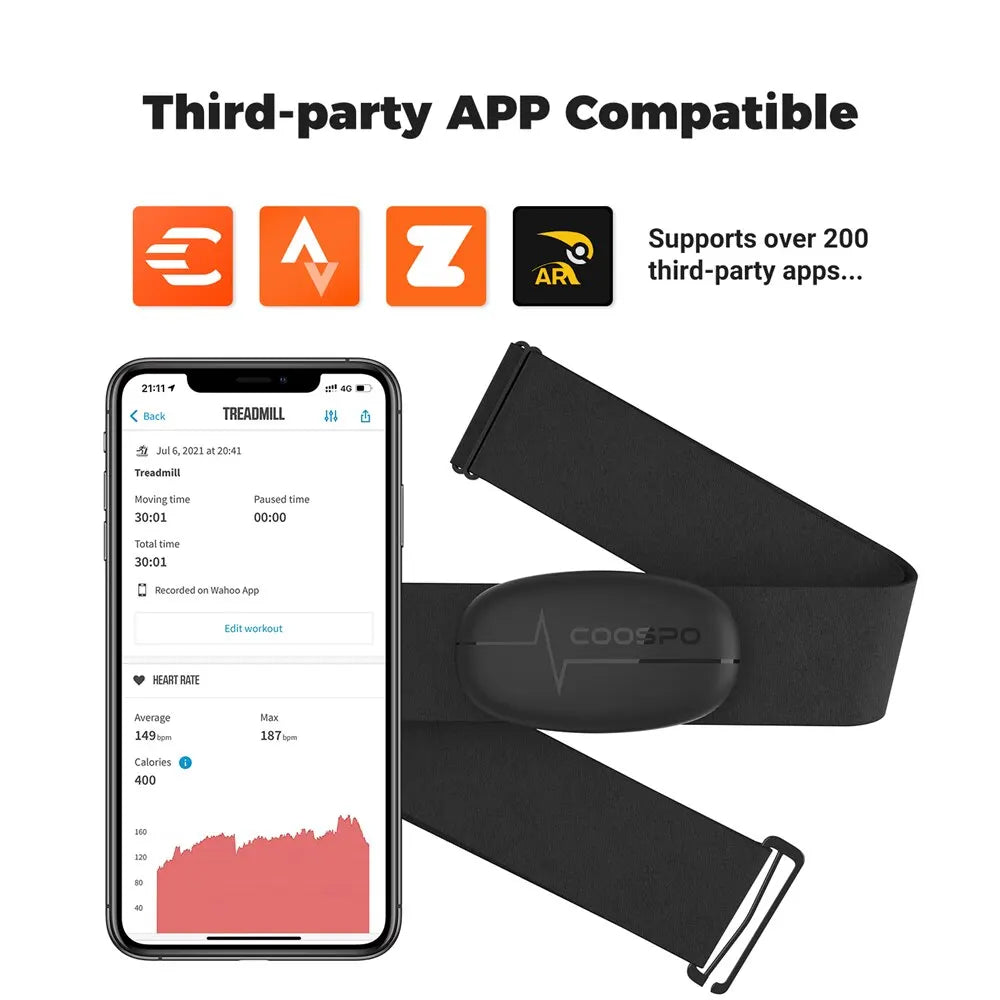COOSPO H6 Heart Rate Monitor Armband and Chest Strap