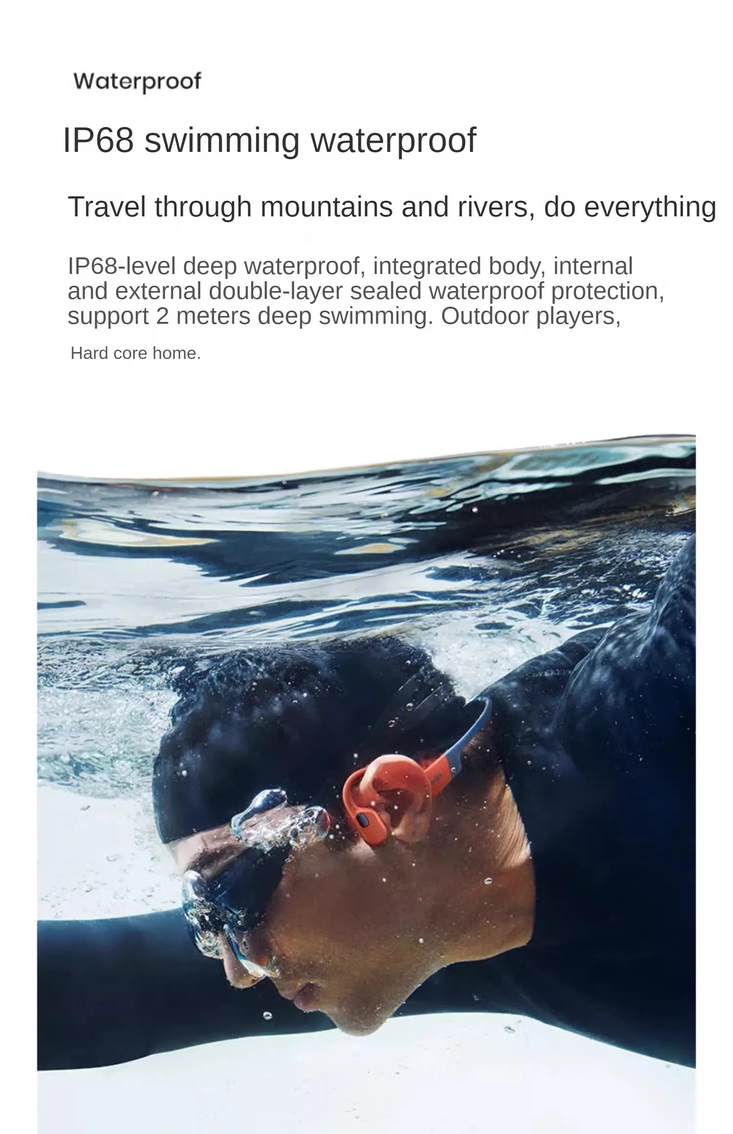 SHOKZ OpenSwim Pro Bone Conduction Open-Ear Headphones