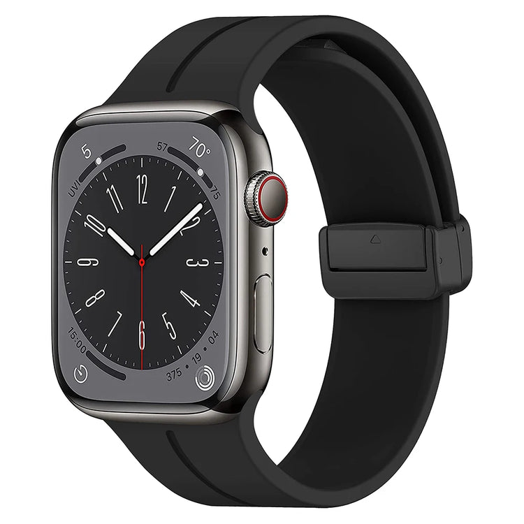 Silicone Sports Band with Magnetic Folding Clasp for Apple Watch
