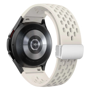 Silicone Strap with Silver Magnetic Buckle for Samsung Galaxy Watch