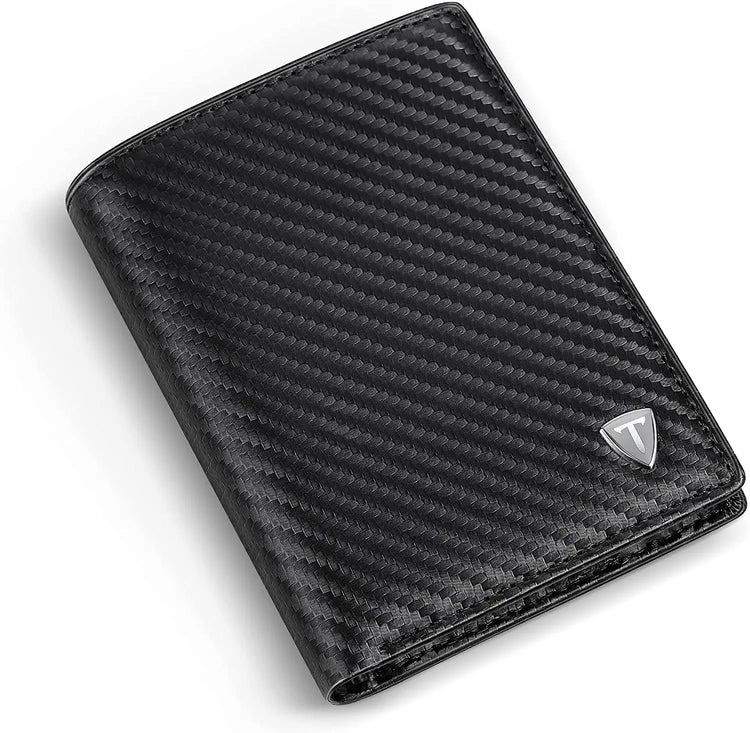 TEEHON Genuine Leather Smart Wallet with RFID Blocking Protection