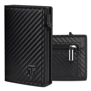 TEEHON Leather Smart Wallet with RFID Blocking and Card Popup