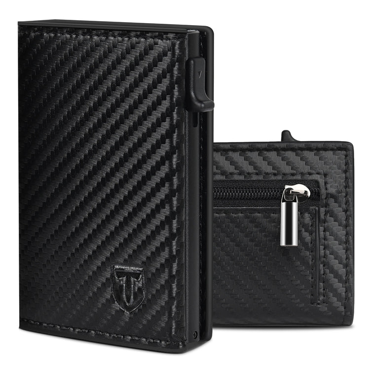 TEEHON Leather Smart Wallet with RFID Blocking and Card Popup