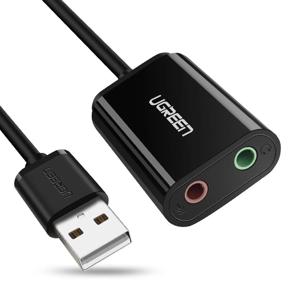 UGREEN US205 2in1 USB to 3.5mm Audio Adapter