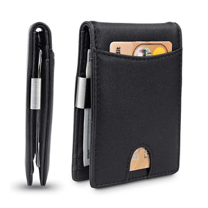 YATBEST Leather Smart Wallet with RFID Blocking & Money Clip