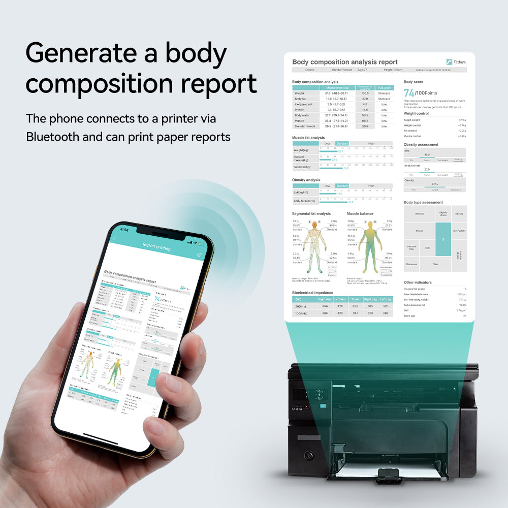 FITDAYS FG2015ULB Bluetooth Smart Body Scales - White