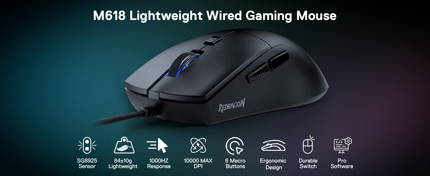 REDRAGON M618 Optical Wired Gaming Mouse