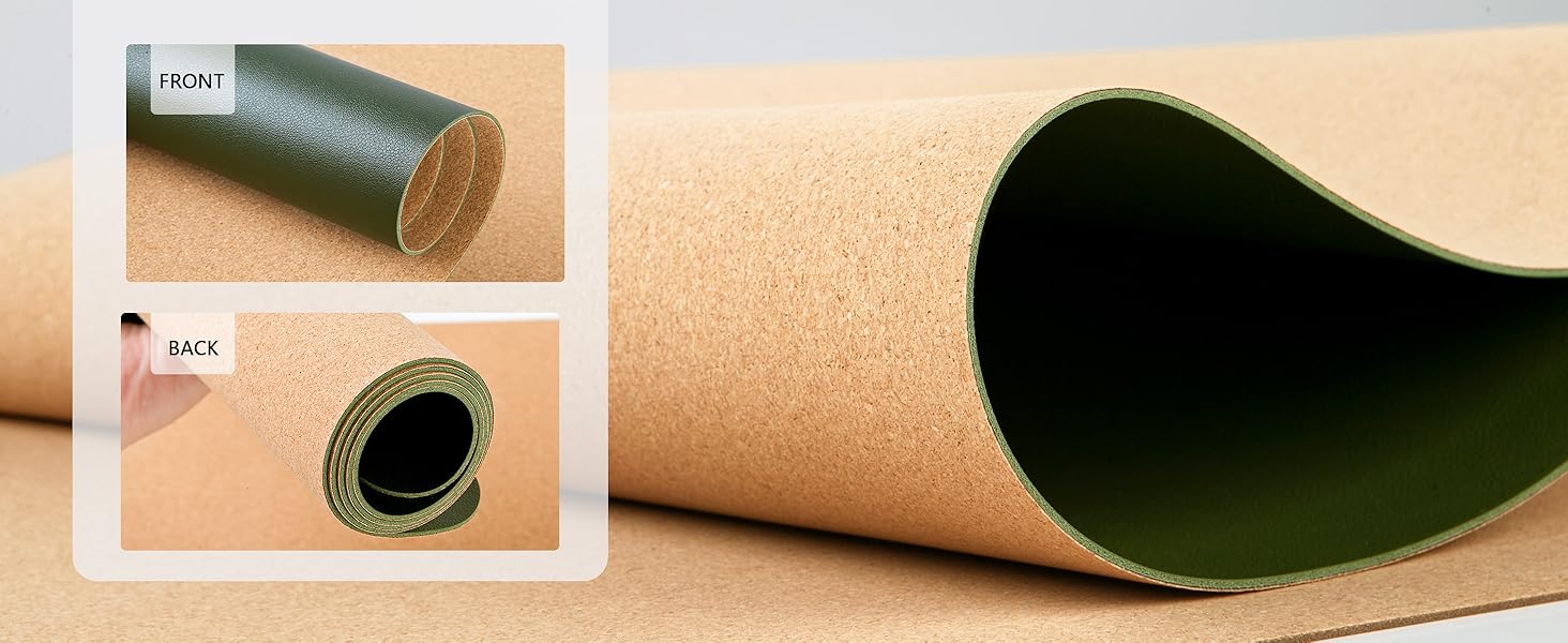 YSAGi Double-Sided PU Leather and Cork Desk Mat