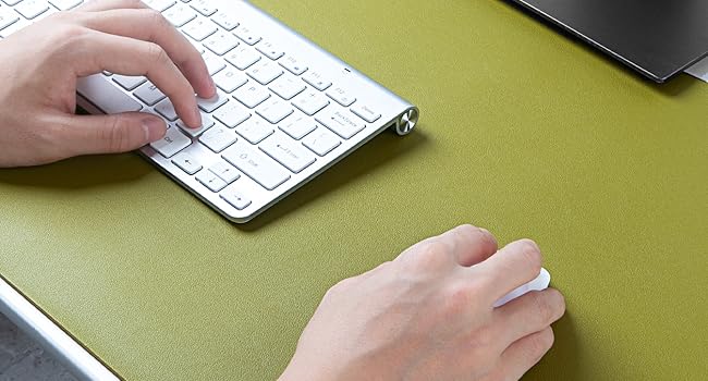 YSAGi Double-Sided PU Leather and Cork Desk Mat